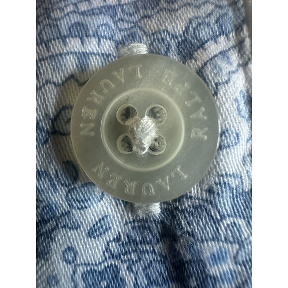 Lauren Ralph Lauren Pajama Set Blue Paisley Cotton Long Sl XL Comfortcore Lounge - Picture 4 of 12